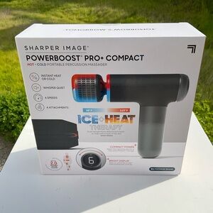 Sharper Image Powerboost Pro + Compact.  Hot + Cold Portable Percussion Massager